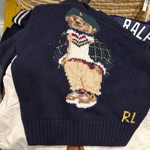 Ralph Lauren toddler boy Sweater with Bear Motif